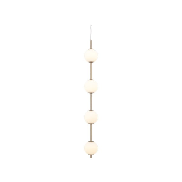 Lampadario LED color ottone in metallo con paralume in vetro ø 12 cm Audrey – UMAGE