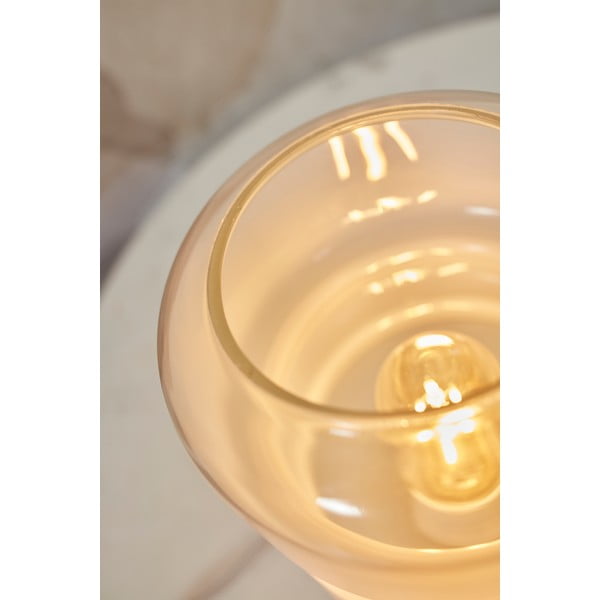 Lampada da tavolo bianca con paralume in vetro (altezza 23 cm) Verona - it's about RoMi-image-4