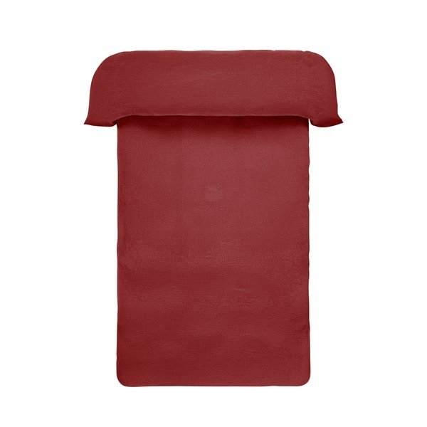 Set copripiumino e federa burgundy in mussola per letto singolo 140x200 cm Amilia – Jotex