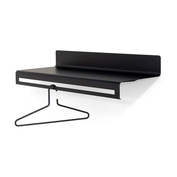 Attaccapanni da parete nero in metallo con scaffale 78 cm Sway – Spinder Design-image-3