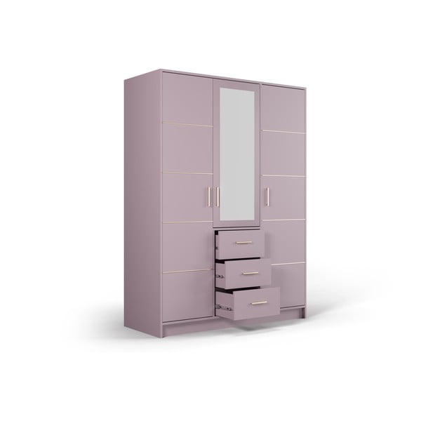 Armadio rosa con specchio 147x200 cm Burren - Cosmopolitan Design-image-3