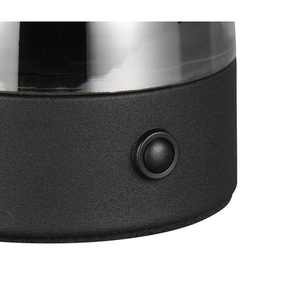 Lampada da tavolo LED grigia con paralume in vetro (altezza totale 18 cm) Dooley – Trio-image-2