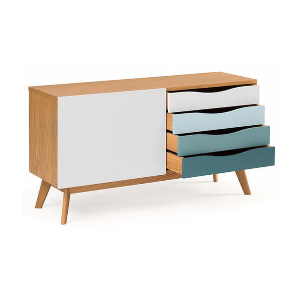 Cassettiera con cassetti blu Avon - Woodman-image-3