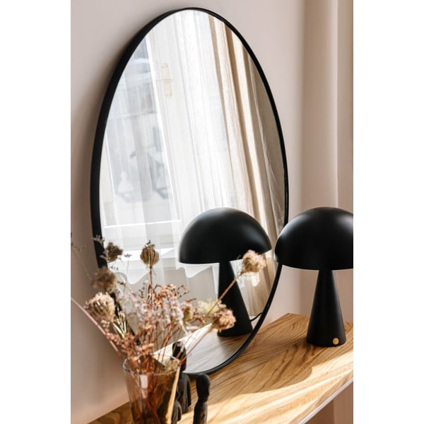 Specchio da parete nero , ø 80 cm Layla - Bonami Essentials-image-1