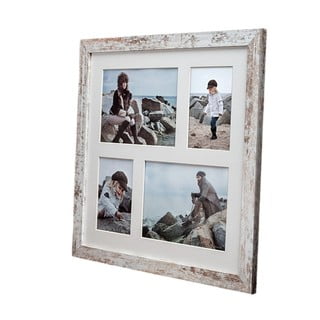 Cornice grigia e bianca per 4 foto 39 x 39 cm Narvik Shabby - Styler
