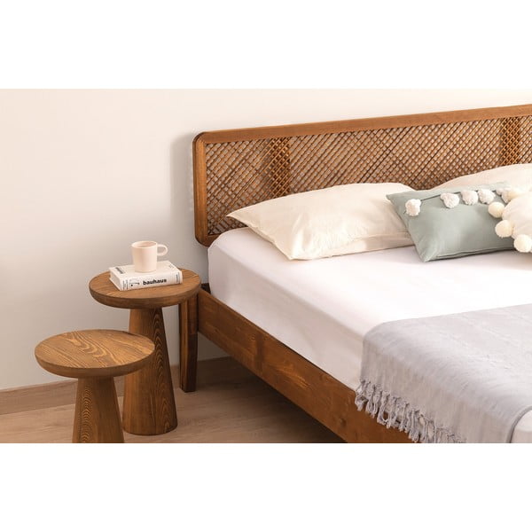 Letto singolo marrone scuro in legno di abete rosso con doghe 90x200 cm Izabelya - Kalune Design-image-3