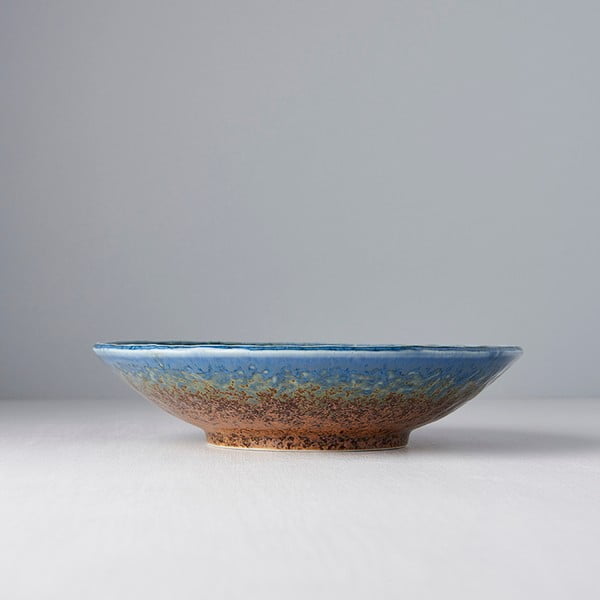 Piatto fondo in ceramica beige-blu Earth & Sky, ø 24 cm Earth & Sky - MIJ-image-1