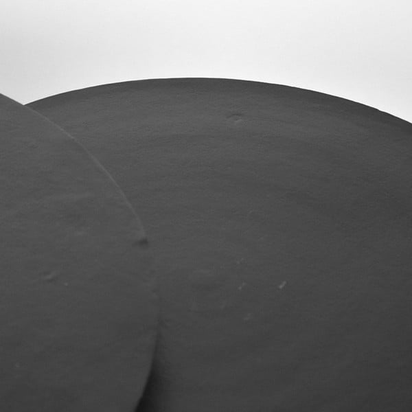 Tavolini rotondi in metallo nero in set di 2 pezzi ø 75 cm Grand - LABEL51-image-3