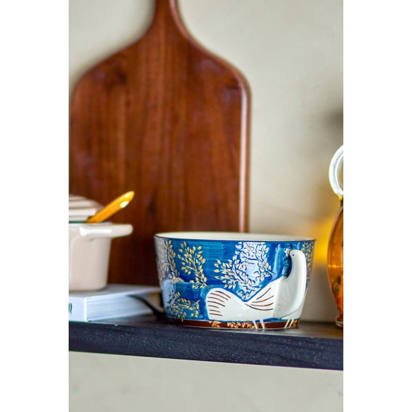 Ciotola in gres blu 460 ml Hezha - Bloomingville-image-4