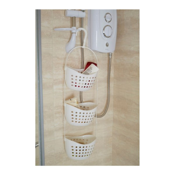 Organizzatore per doccia sospeso bianco con tre scomparti Caddy - Premier Housewares-image-1