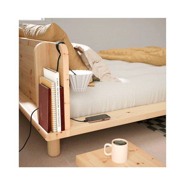 Letto matrimoniale in legno di pino con griglia 180x200 cm Peek - Karup Design-image-4