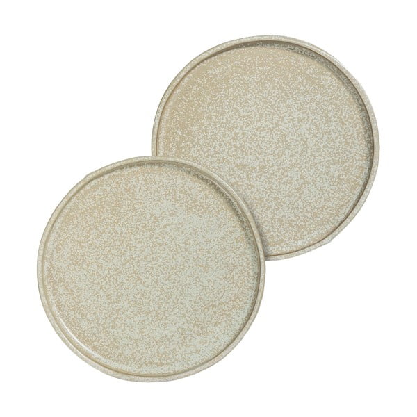 Piatti beige in set di 2 pezzi in pietra ø 20 cm Sand Grain - Mette Ditmer Denmark-image-2