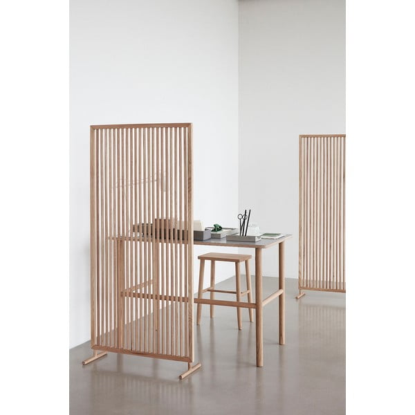 Sedia da bar di colore naturale in rovere massiccio (altezza della seduta 52 cm) Folk – Hübsch-image-1