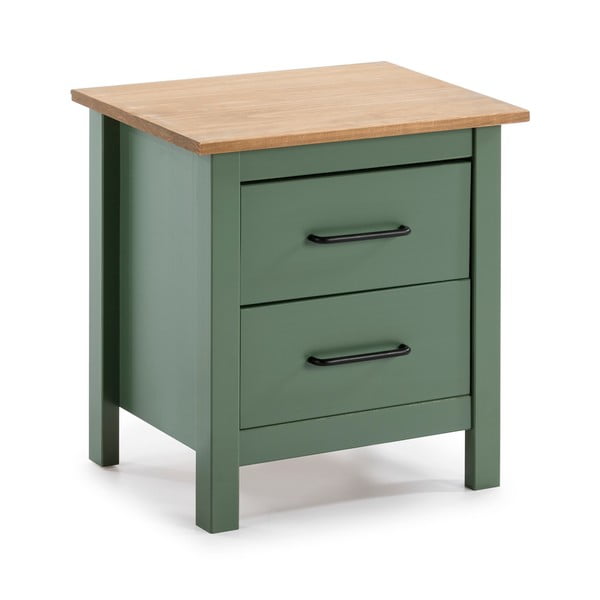 Comodino in legno verde Miranda - Marckeric-image-2