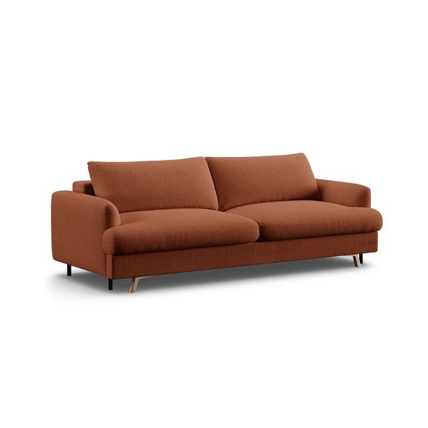Divano color terracotta allungabile/con contenitore 233 cm Naomi – Micadoni 