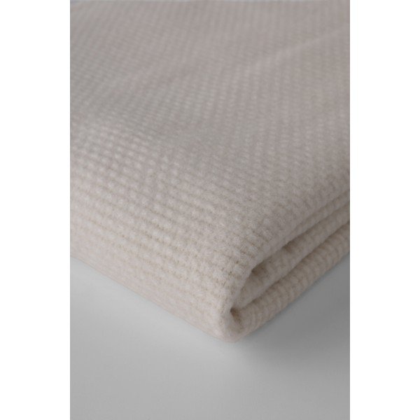 Plaid crema con contenuto di cotone , 140 x 180 cm Zen - Euromant-image-3