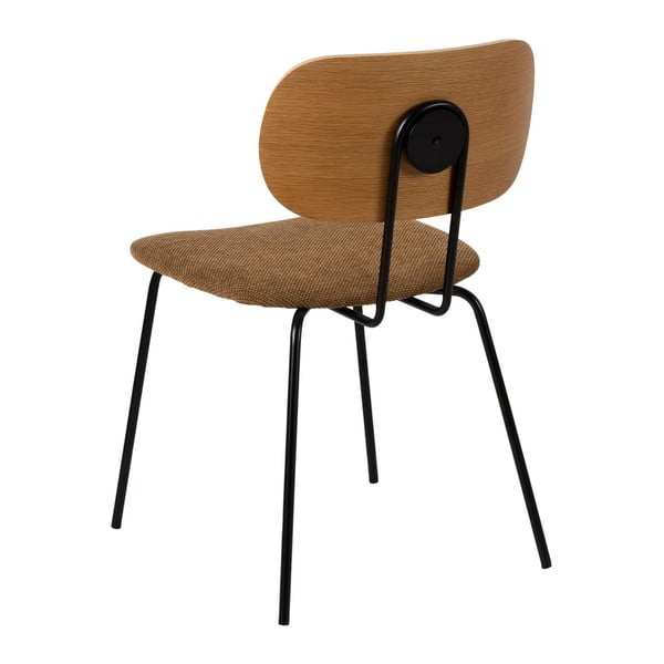 Set di 4 sedie da pranzo marroni con schienale in legno Cleo - Ixia-image-3