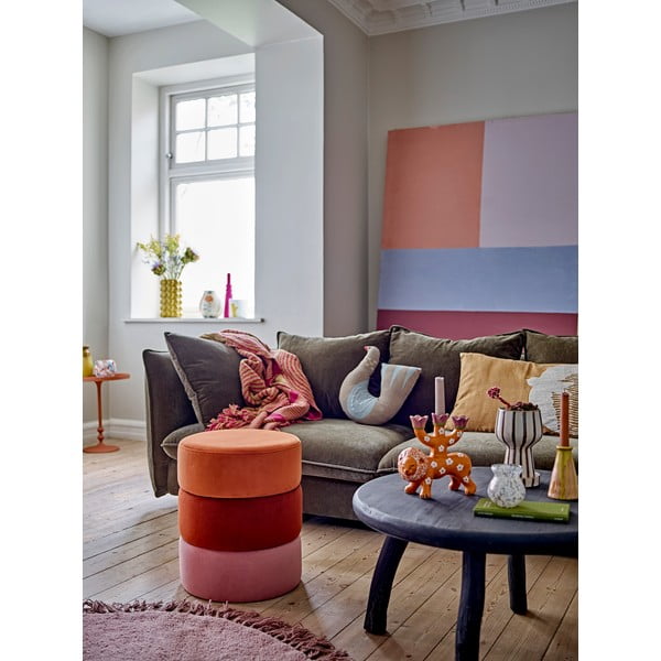 Sgabello in velluto Bilbao - Bloomingville-image-1