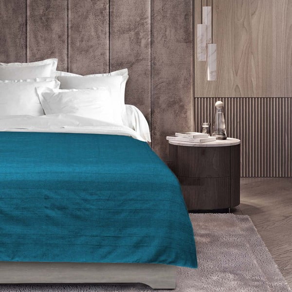 Copriletto blu 180x220 cm Lucile – douceur d'intérieur-image-3