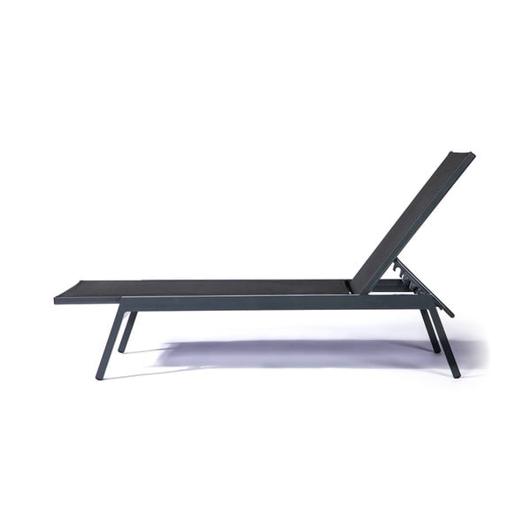 Sedia reclinabile da giardino nera Easy Basic - Le Bonom-image-1