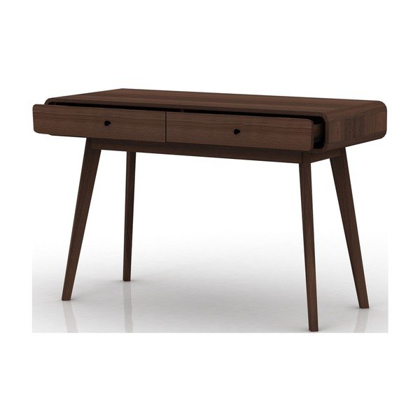 Scrivania con effetto noce 50x120 cm Cassie – Støraa-image-2