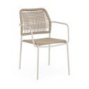 Sedia da esterno beige/di colore naturale in metallo Jable – Bizzotto