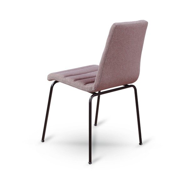 Set di 2 sedie grigio-marrone con gambe nere - Garageeight-image-3
