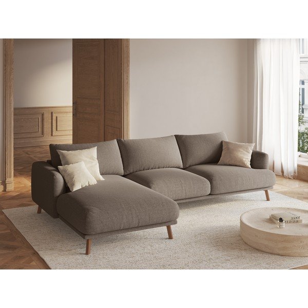 Divano angolare grigio tortora (con penisola a sinistra/con chaise lounge) Naomi – Micadoni -image-1