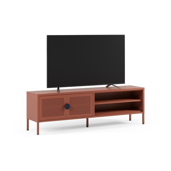 Mobile TV color terracotta in metallo 160x50x35 cm Sayla – Marckeric-image-3