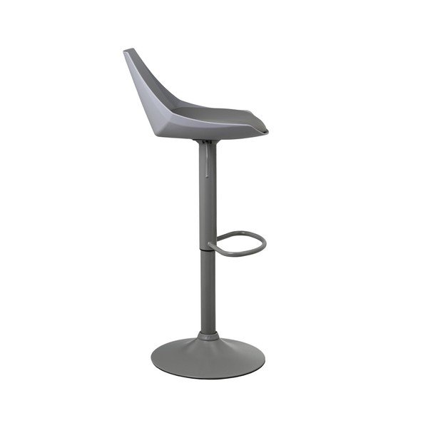 Sgabelli da bar grigi ad altezza regolabile in similpelle in set di 2 (altezza seduta 56,5 cm) - Casa Selección-image-1