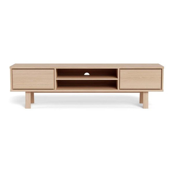 Mobile TV colore naturale chiaro impiallacciato 180x50x40 cm Lamberth – Actona-image-3