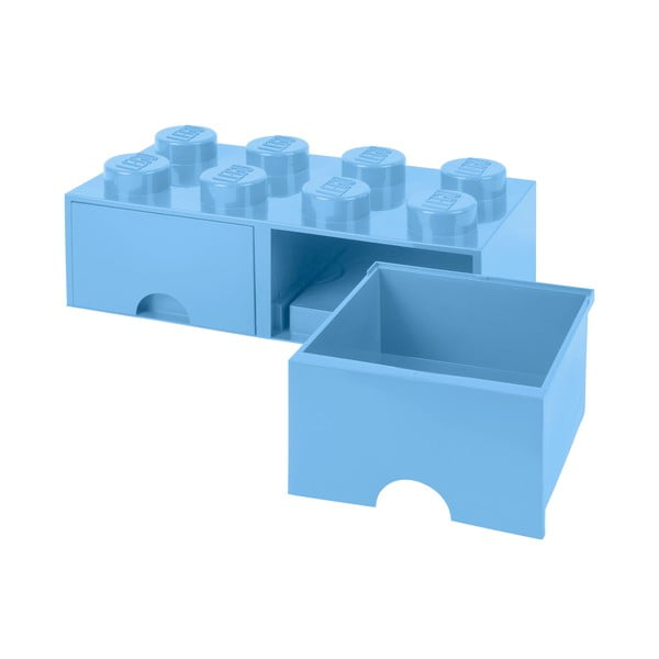 Scatola portaoggetti azzurra con due cassetti - LEGO®-image-4