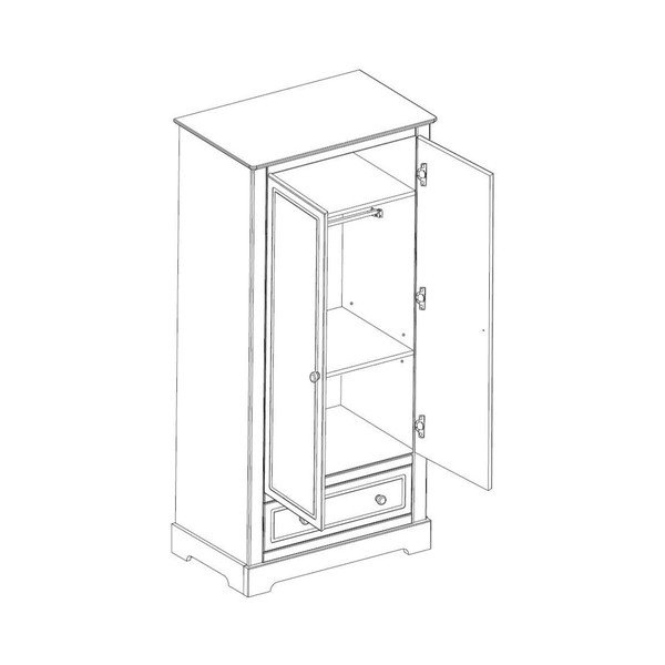 Armadio bianco a due ante Marylou - BELLAMY-image-3