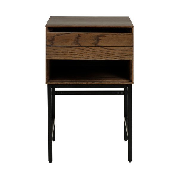 Tavolino contenitore con piano in rovere 40x45 cm Modica - Unique Furniture