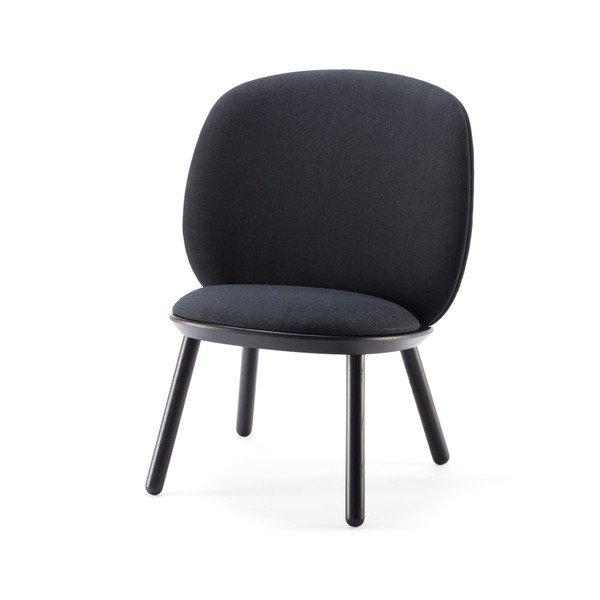 Poltrona nera con struttura in frassino e dettagli in pelle Naïve - EMKO-image-4