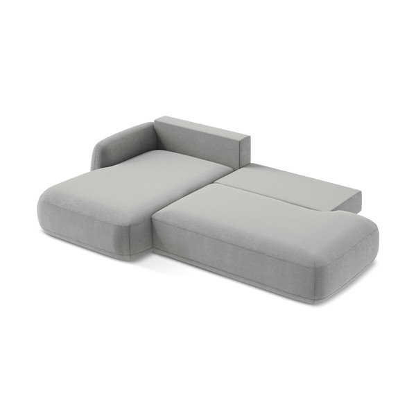 Divano angolare grigio chiaro allungabile (con penisola a sinistra/con chaise lounge) Hale – Makamii-image-4
