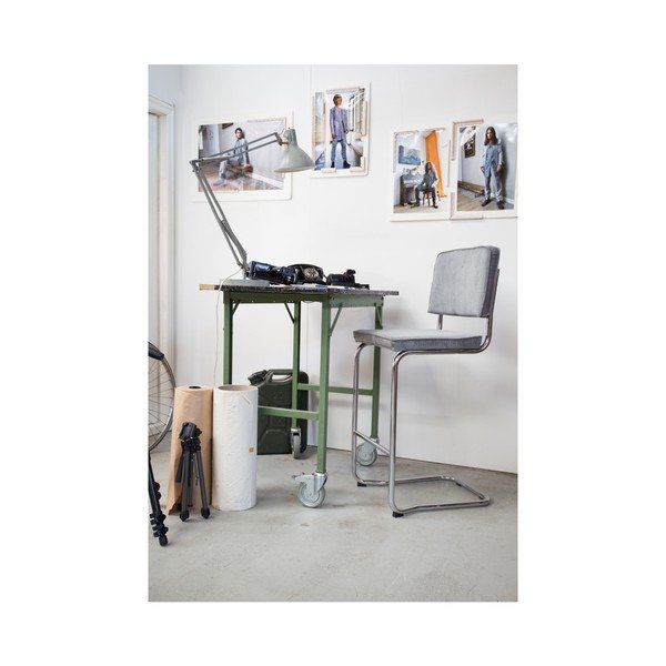 Sgabello da bar grigio scuro 113 cm Ridge Rib - Zuiver-image-3