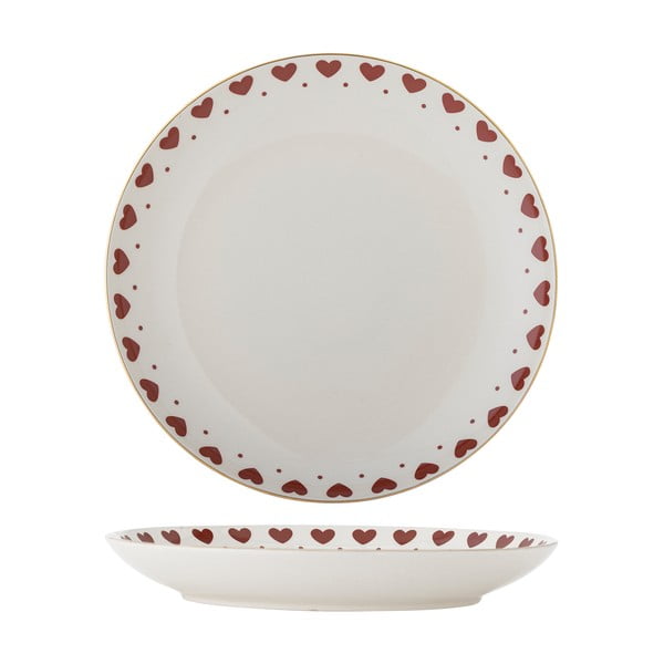 Piatto bianco in gres a tema natalizio ø 26,5 cm Jolly – Bloomingville-image-4