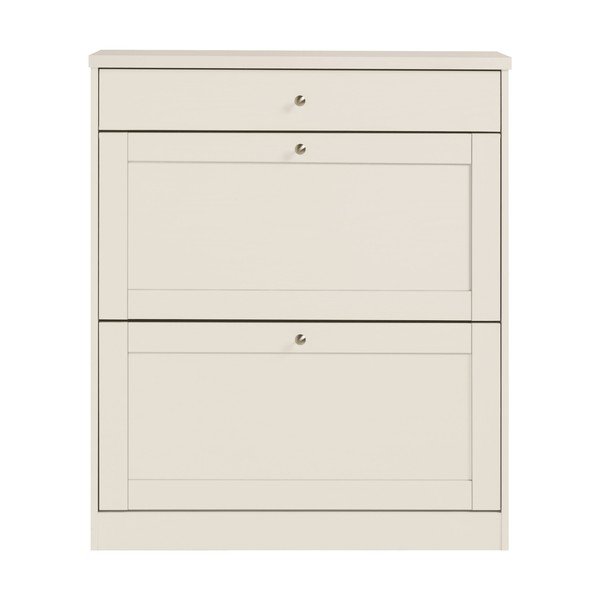 Scarpiera beige opaca con ante ribaltabili 90x103x25 cm Heide – Støraa