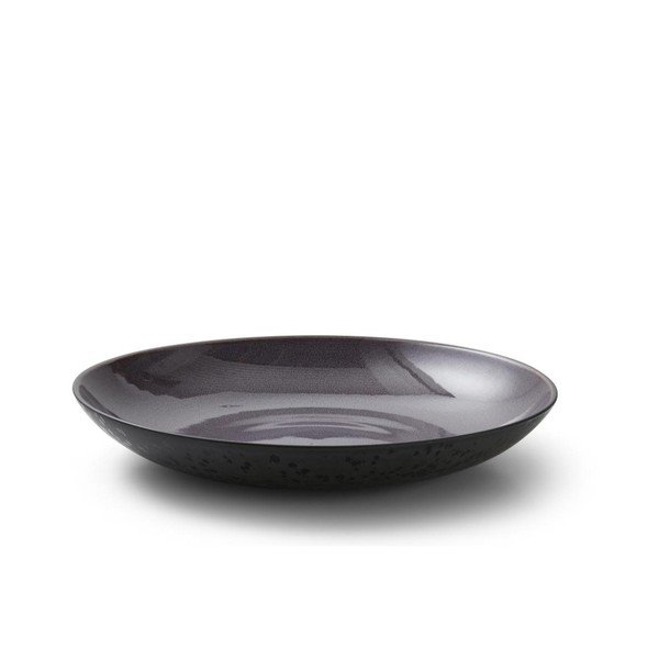 Ciotola da portata in gres nero con smalto interno viola Mensa, diametro 40 cm - Bitz-image-1