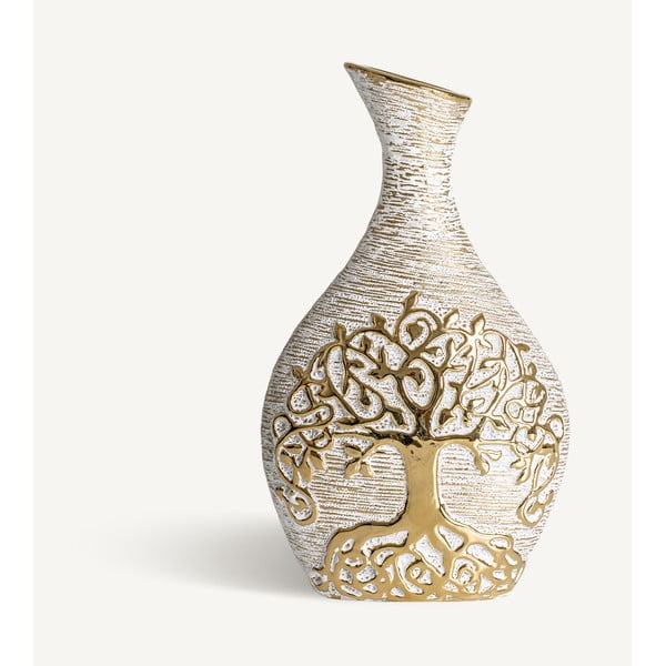 Vaso in ceramica color oro Tree - Burkina