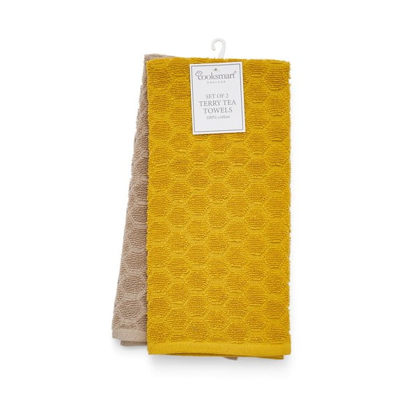 Set di 3 strofinacci in cotone, 45 x 65 cm Honeycomb - Cooksmart ®