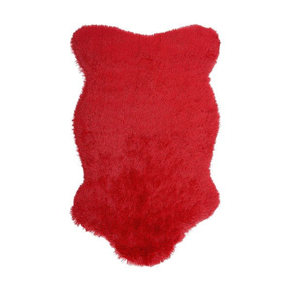 Tappeto in pelliccia rossa Ranto Soft Bear, 70 x 105 cm - Floorist