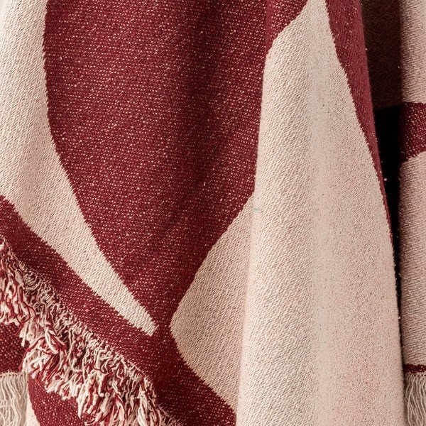 Coperta rossa in misto cotone 130x160 cm Olica – Bloomingville-image-3