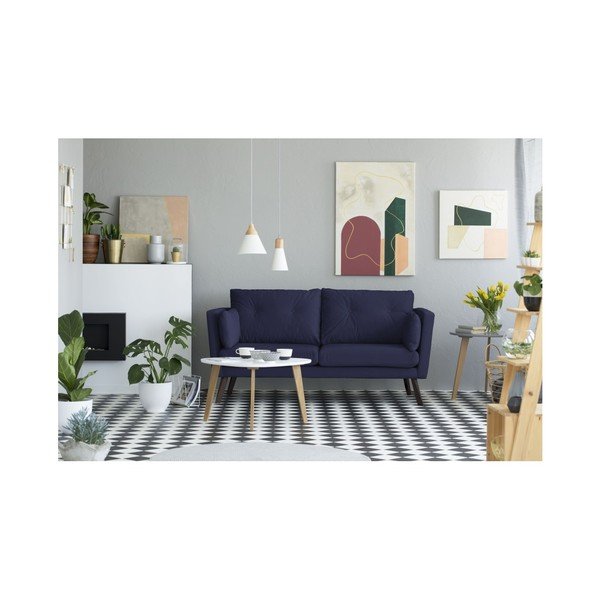 Divano 3 posti blu navy Elena - Mazzini Sofas-image-3