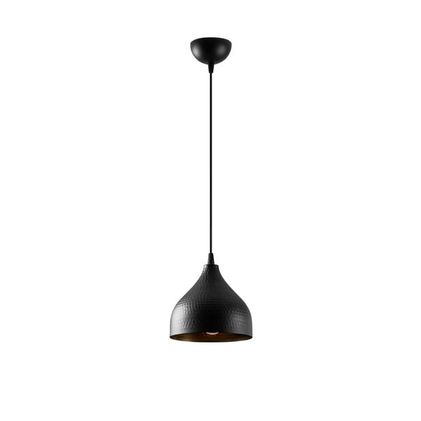 Lampadario nero con paralume in metallo ø 18 cm Tattoo – Opviq lights