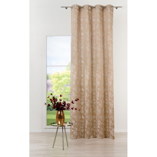 Tenda beige 135x260 cm Lillies - Mendola Fabrics-image-2