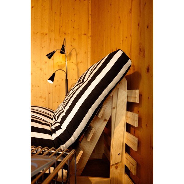 Poltrona stile futon/in legno bianca e nera allungabile Roots – Karup-image-4