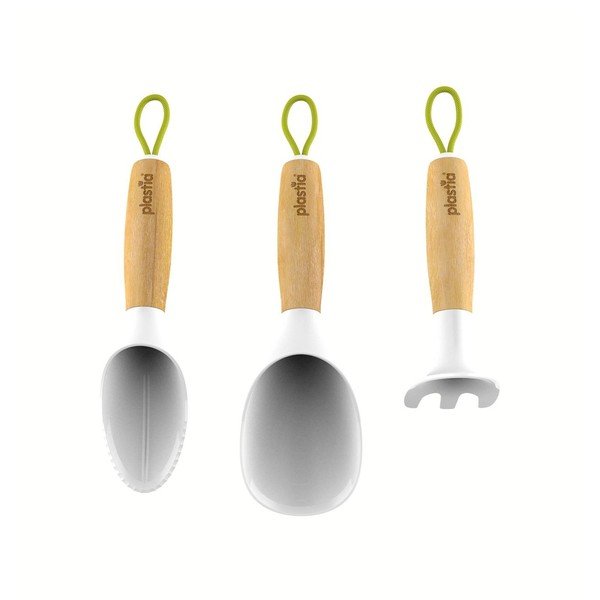 Set di 3 attrezzi da giardino bianchi - Plastia