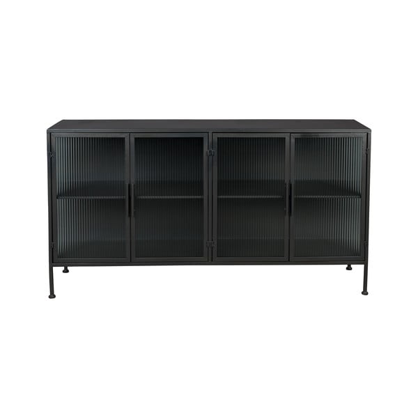 Vetrina in metallo nero 150x80 cm Boli - Dutchbone